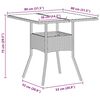 vidaXL Garden Dining Set 5 pcs Light Grey Poly Rattan
