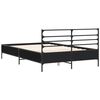 vidaXL Bed Frame without Mattress Black 135x190 cm Double