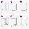 Basement Window Manual RISOR White 60 x 60 cm PVC and Glass