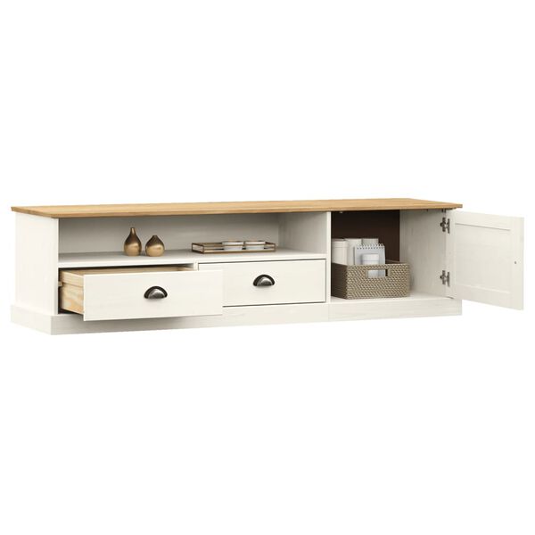 vidaXL TV Cabinet VIGO White 156x40x40 cm Solid Wood Pine