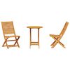 vidaXL Folding Bistro Set Folding 3 pcs Brown Solid Acacia Wood