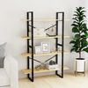 vidaXL 4-Tier Book Cabinet 100x30x140 cm Solid Pine Wood