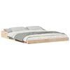 vidaXL Bed Frame Brown 160 x 210 cm Solid Pine Wood