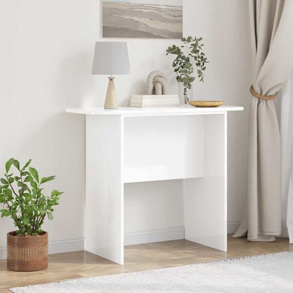 vidaXL Console Table High Gloss White 93 x 40 x 75 cm Engineered Wood