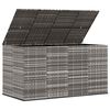 vidaXL Garden Cushion Box PE Rattan 194x100x103 cm Grey