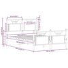 vidaXL Bed Frame without Mattress Smoked Oak 120x200 cm Engineered Wood