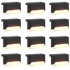 vidaXL Outdoor Solar Lights with Ground Spike 12 pcs Warm White 4.5 cm