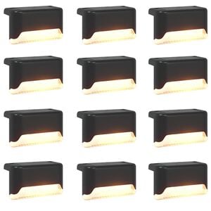 vidaXL Outdoor Solar Lights with Ground Spike 12 pcs Warm White 4.5 cm