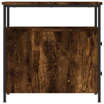 vidaXL Bedside Cabinet Smoked Oak 30x60x60 cm Engineered Wood