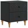vidaXL Bedside Cabinet Black 43 x 34.5 x 48 cm Engineered Wood