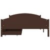 vidaXL Bed Frame without Mattress Dark Brown 140x200 cm Solid Wood