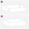 vidaXL Lawn Edging 6 pcs White 60 x 60 x 13 cm Steel
