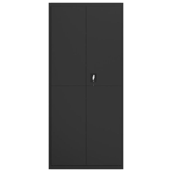 vidaXL File Cabinet Black 90x40x200 cm Steel
