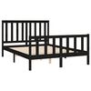 vidaXL Bed Frame without Mattress Black 120x200 cm Solid Wood Pine