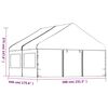 vidaXL Gazebo with Roof White 4.46x5.88x3.75 m Polyethylene