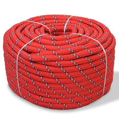 vidaXL Marine Rope Polypropylene 16 mm 250 m Red