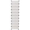 vidaXL Interlocking Shoe Organiser with 10 Compartments White