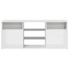 vidaXL TV Cabinet with LED Lights High Gloss White 120x30x50 cm