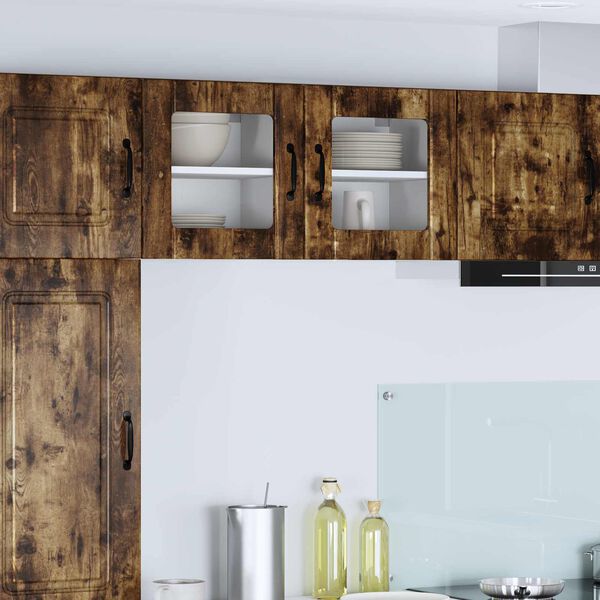 vidaXL Kitchen Cabinet 2 pcs Smoked Oak 40 x 31 x 40 cm