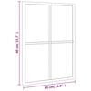 vidaXL Wall Mirror Black 30x40 cm Rectangle Iron