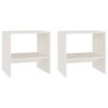 vidaXL Bedside Cabinets 2 pcs White 40x30.5x40 cm Solid Pinewood