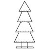 vidaXL Metal Christmas Tree for Decoration Black 125 cm