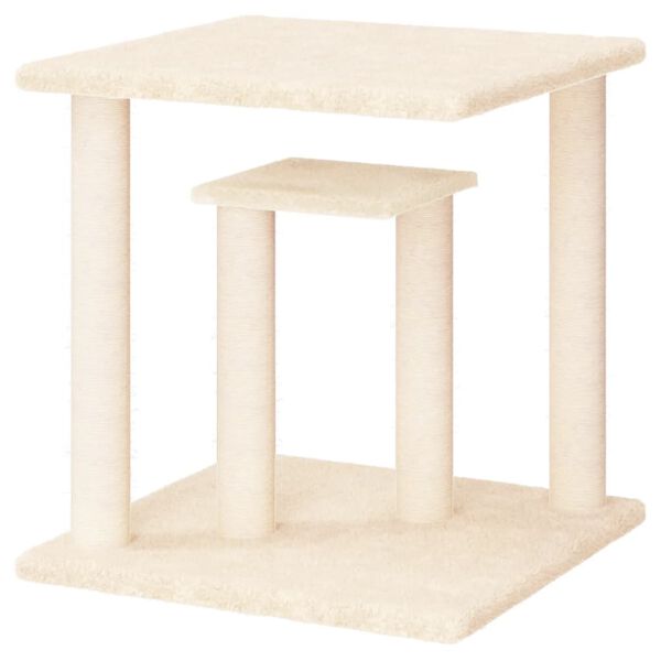 vidaXL Cat Scratching Posts with Platforms Cream 50 cm