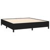 vidaXL Bed Frame without Mattress Black 180x200 cm Super King Super King Fabric