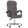 vidaXL Reclining Office Chair Grey Faux Leather