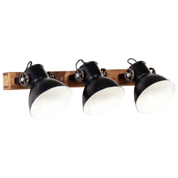 vidaXL Industrial Wall Lamp Black 65x25 cm E27