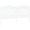 vidaXL Garden Fence White 240 x 140 cm Powder-coated steel