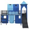 vidaXL Kids'Loft Bed Frame Black and Blue 79.5 x 200 cm Metal
