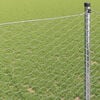 vidaXL Hexagon Fence Silver 1.4 x 25 m Galvanised steel