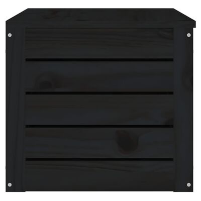 vidaXL Storage Box Black 89x36.5x33 cm Solid Wood Pine