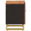vidaXL Bedside Cabinets 2 pcs Brown and Black Solid Wood Mango