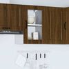 vidaXL Kitchen Wall Cabinet with Glass Door&nbsp;Porto Brown Oak