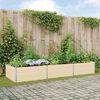 vidaXL Planter Ivory 290 x 100 x 45 cm Galvanised Steel