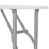 vidaXL 3 Piece Folding Dining Set with Storage Rack MDF and Steel White