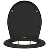vidaXL Toilet Seat Black 47 x 37 x 4 cm Duroplast