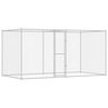 vidaXL Dog Cage Silver 400 x 200 x 200 cm Galvanised Steel