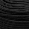 vidaXL Boat Rope Full Black 10 mm 50 m Polypropylene