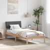 vidaXL Bed frame Brown and dark grey 80 x 200 cm Solid pine wood