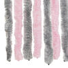 vidaXL Fly Curtain Silver Grey and Pink 56x200 cm Chenille