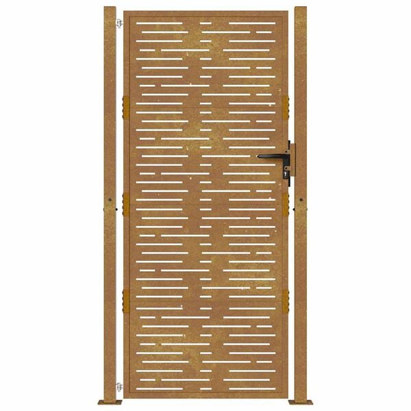 vidaXL Garden Gate 100x175 cm Corten Steel Square Design