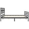 vidaXL Bed Frame without Mattress Grey 200x200 cm Solid Wood