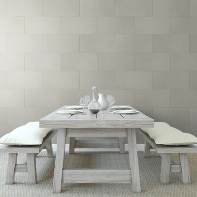 Grosfillex Wallcovering Tile Gx Wall+ 11pcs Wise Stone 30x60 cm Light Grey