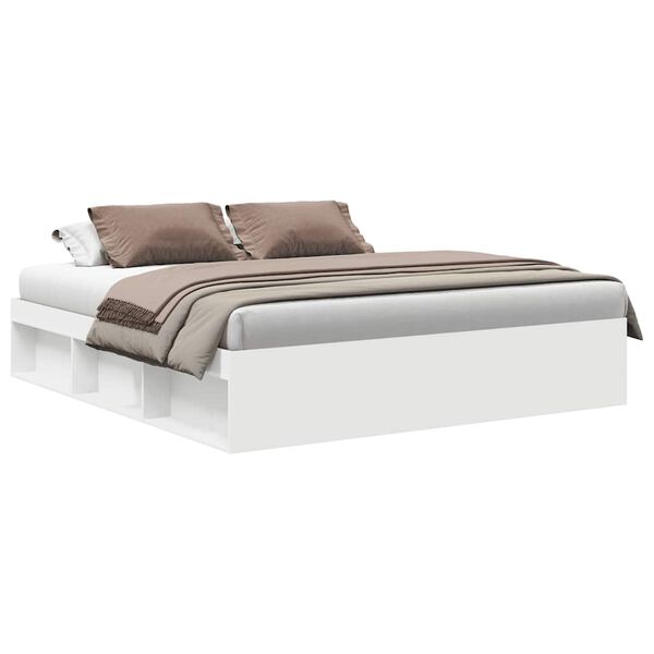 vidaXL Bed Frame without Mattress White 180x200 cm Super King Super King Size