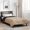 vidaXL Summer Duvet Black and Taupe 220 x 135 cm Microfiber