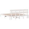 vidaXL Bed Frame with Headboard White 180 x 200 cm Solid Pine wood