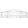 vidaXL Arched Gabion Baskets 2 pcs 200x50x40/60 cm Galvanised Iron